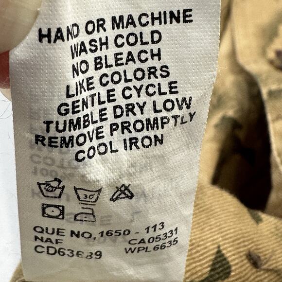 Vintage Woolrich Mens Long Sleeve Button Shirt Lrg brown green water fowl retro - Picture 11 of 15